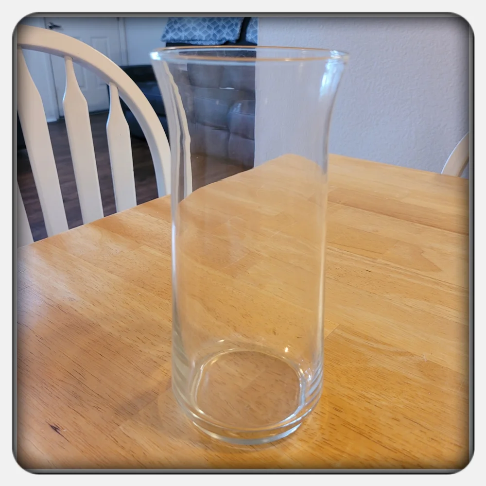 Elegant Clear Glass Cylinder Vase